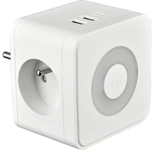 Adaptér VIKING Y23L 2x 230 V, 3x USB bílý