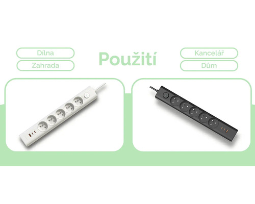 Prodlužovací kabel pro dílnu, zahradu, kancelář a dům
