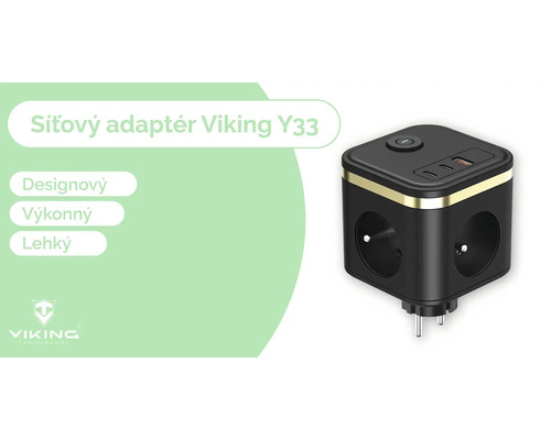Síťový adaptér s více zásuvkami a USB porty