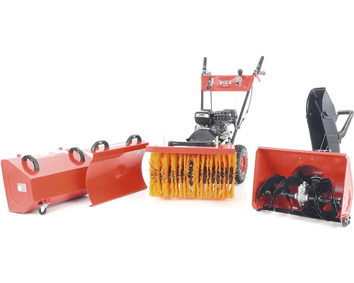Sněhová fréza Vega se sněhovou radlicí a zametacím kartáčem