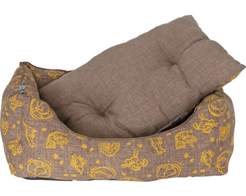 Pelíšek pro psy s polštářem a zvířecím vzorem