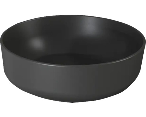 Černá kulatá mísa