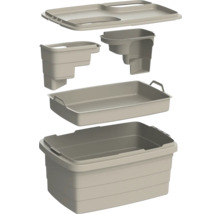 Úložný systém sestávající z boxu, vložky, kbelíku a víka