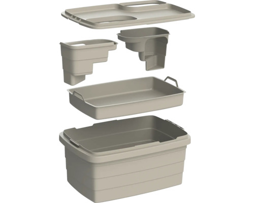 Úložný systém sestávající z boxu, vložky, kbelíku a víka