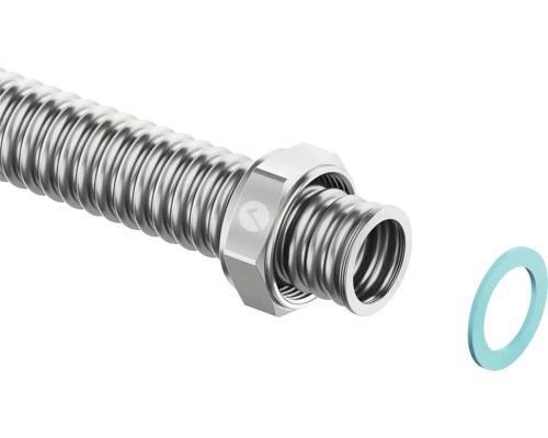 Ohebná kovová hadice s připojovacím šroubením a těsněním