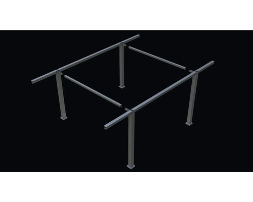 Kovová pergola stavebnice se čtvercovým designem