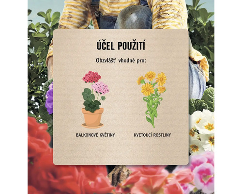 Informace o použití balkónových a kvetoucích rostlin