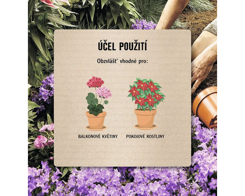 Informace o použití balkónových a pokojových rostlin