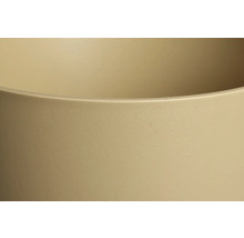 Detailní záběr béžového květináče