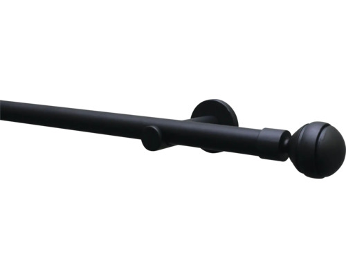 Záclonová tyč s koncovkou a nástěnným držákem