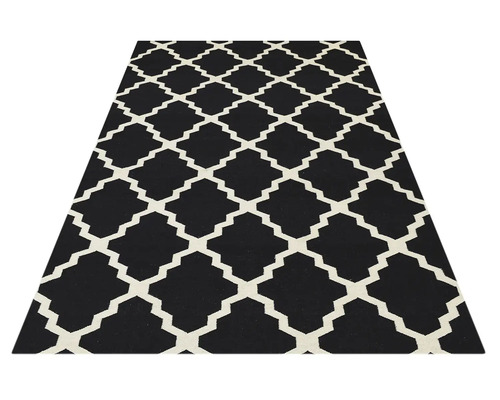 Kusový koberec Bakero Jasmina černý kilim 160 x 230 cm