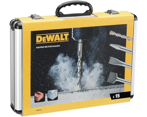 Sada sekáčů pro vrtací kladivo DeWalt, 15 kusů v kufříku