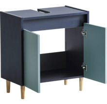 Skříňka pod umyvadlo se dvěma dvířky a dřevěnýma nohama