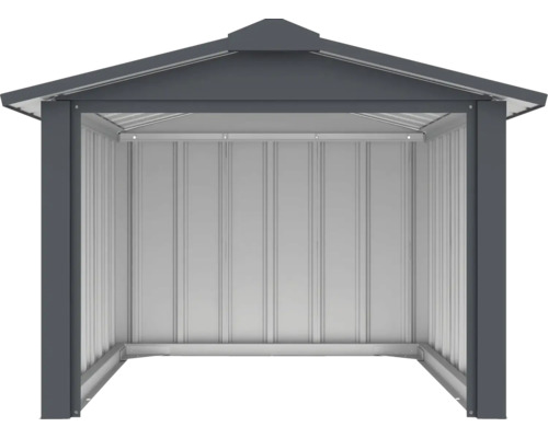 Kovový zahradní domek se sedlovou střechou