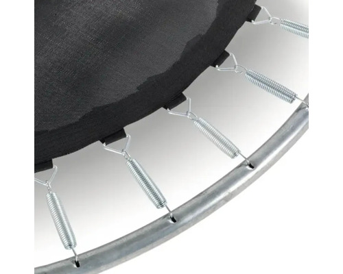 Detailní pohled na trampolínu s pružinami a rámem