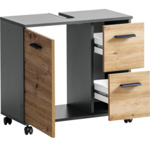 Skříňka pod umyvadlo se zásuvkami a dvířky do koupelny