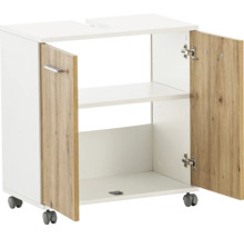 Spodní skříňka se dvěma dvířky, policí a kolečky