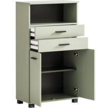 Skříňka se dvěma zásuvkami a otevřenou přihrádkou