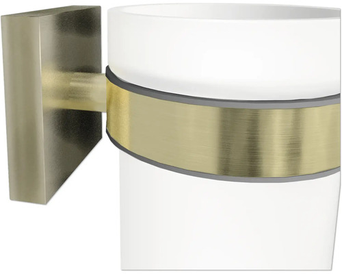 Nástěnný držák na kelímek na zubní kartáčky z kovu a plastu