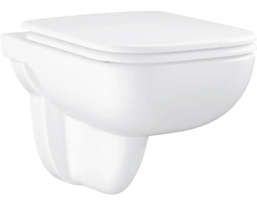 Závěsný klozet s hlubokým splachováním a WC sedátkem