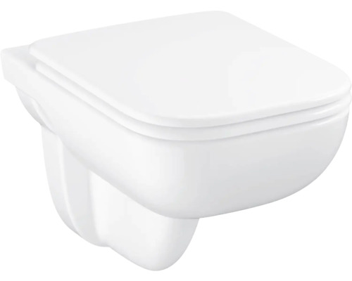 Závěsný klozet s hlubokým splachováním a WC sedátkem