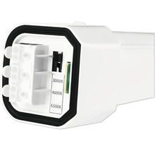 Zadní strana LED lampy s nastavitelnou teplotou chromatičnosti