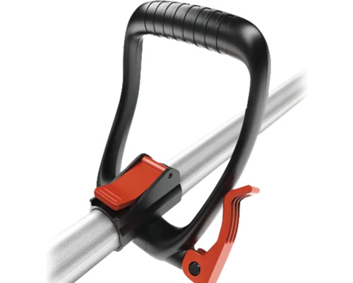 Detail záběru rukojeti přístroje s pákou a ovládacím prvkem