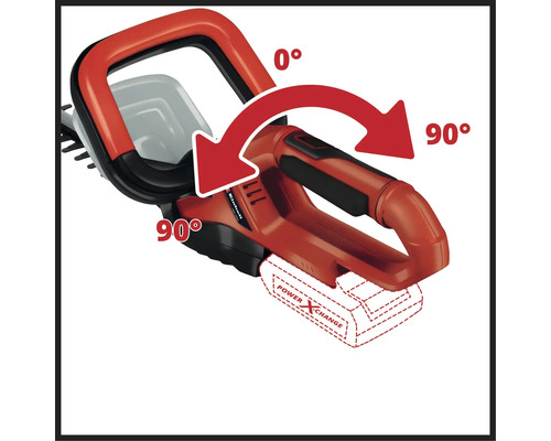 Akumulátorové nůžky na živý plot Einhell s otočnou rukojetí