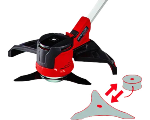 Akumulátorová sekačka na trávu Einhell s vlascem a nožem