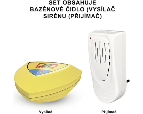 Bazénový senzor s vysílačem a sirénou s přijímačem