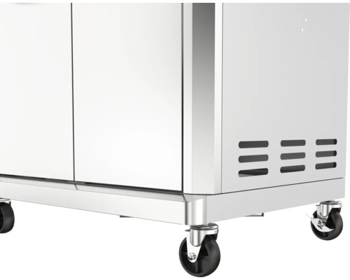 Spodní skříňka grilu z nerezové oceli s kolečky pro snadný pohyb