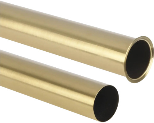 Dvě zlatavé kovové trubky