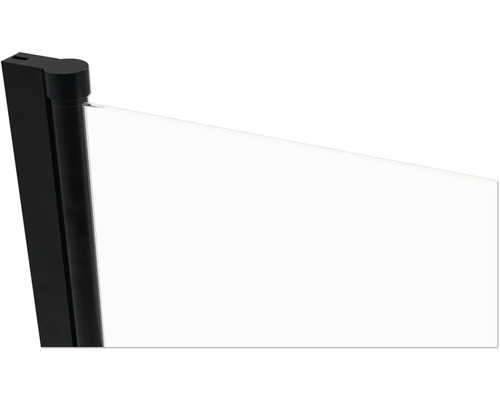 Boční markýza s černým rámem a bílou látkou