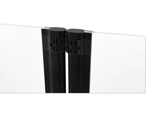 Detailní záběr průhledného plotu na ochranu soukromí s černým držákem