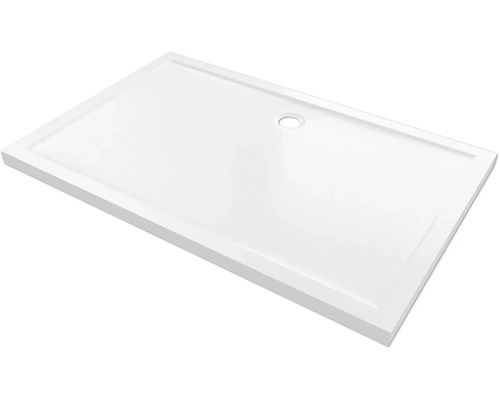 Sprchová vanička aurlane Pure 90 x 140 x 4 cm bílá Protiskluzný potah FAC371 Obdélníková sprchová vanička