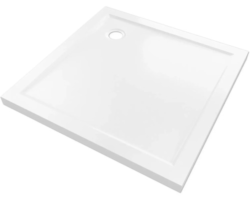 Sprchová vanička aurlane Pure 90 x 90 x 4 cm bílá Protiskluzný potah FAC373 Obdélníková sprchová vanička s odtokem