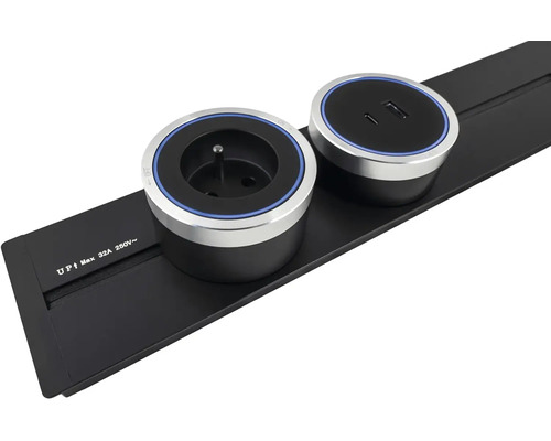 Prodlužovací kabel s jednou zásuvkou a dvěma porty USB