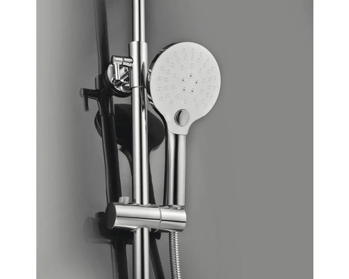 Sprchová tyč s ruční sprchou a sprchovou hadicí