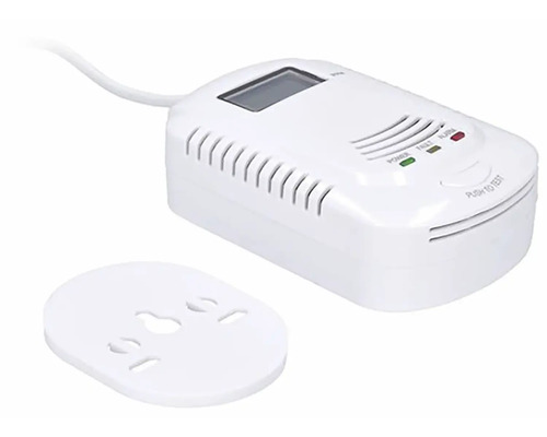 Detektor oxidu uhelnatého s displejem a montážní deskou