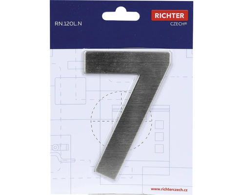 Číslo domu 7 z nerezové oceli