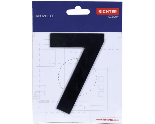 Číslo domu sedm z plastu