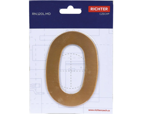 Číslo domu nula z kovu od Richter Czech