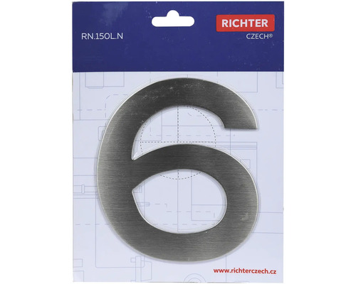 Číslo domu 6 z kovu od Richter Czech