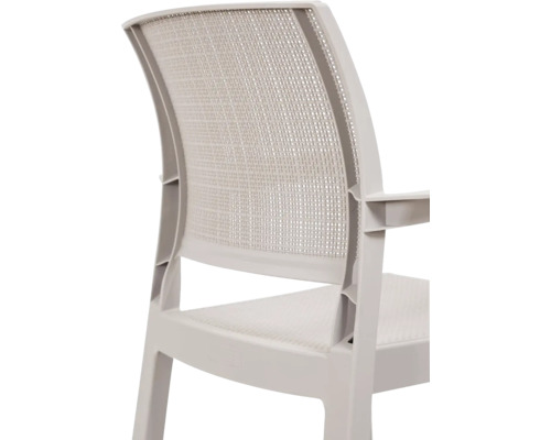 Zahradní křeslo s područkami a pleteným opěradlem