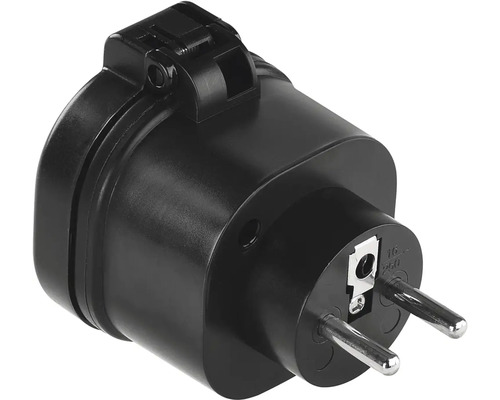 Zásuvka s ochranným kontaktem a sklopným víkem