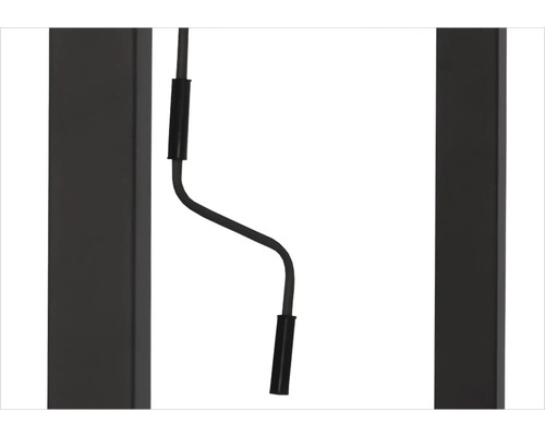 Dekorativní osvětlovací prvek s úzkým kabelem mezi dvěma svislými prvky