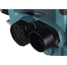Detail hoblíku Makita DKP180 s odsáváním prachu