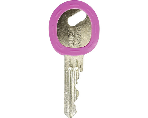 Klíč od vchodových dveří s růžovou rukojetí