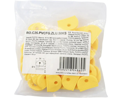 Plastové krytky na klíče, 50 kusů