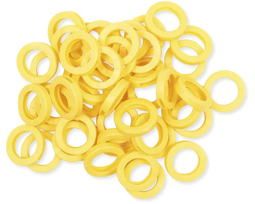 Žluté plastové podložky pro instalační práce